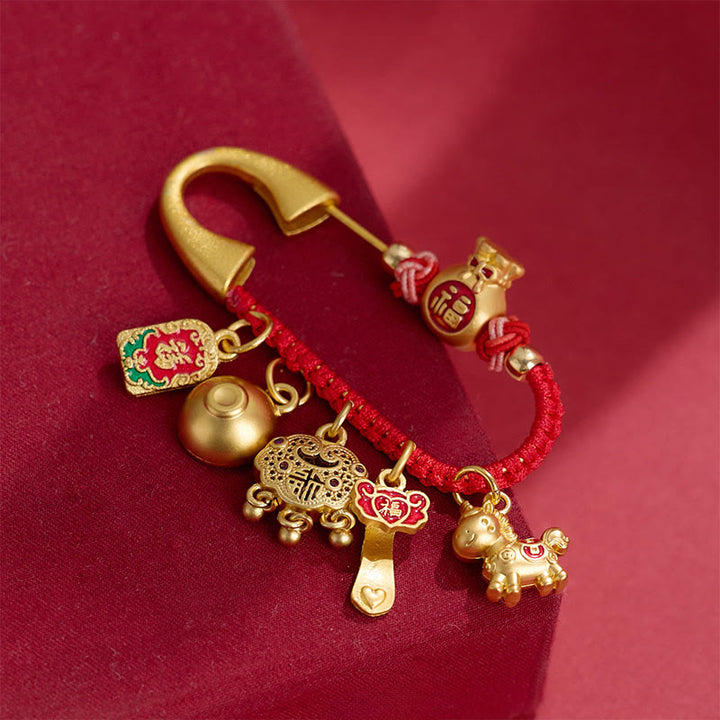 Buddha Stones "Wishing You Fortune and Good Luck" Year of the Horse Brooch Includes Gift Message Card - image 3