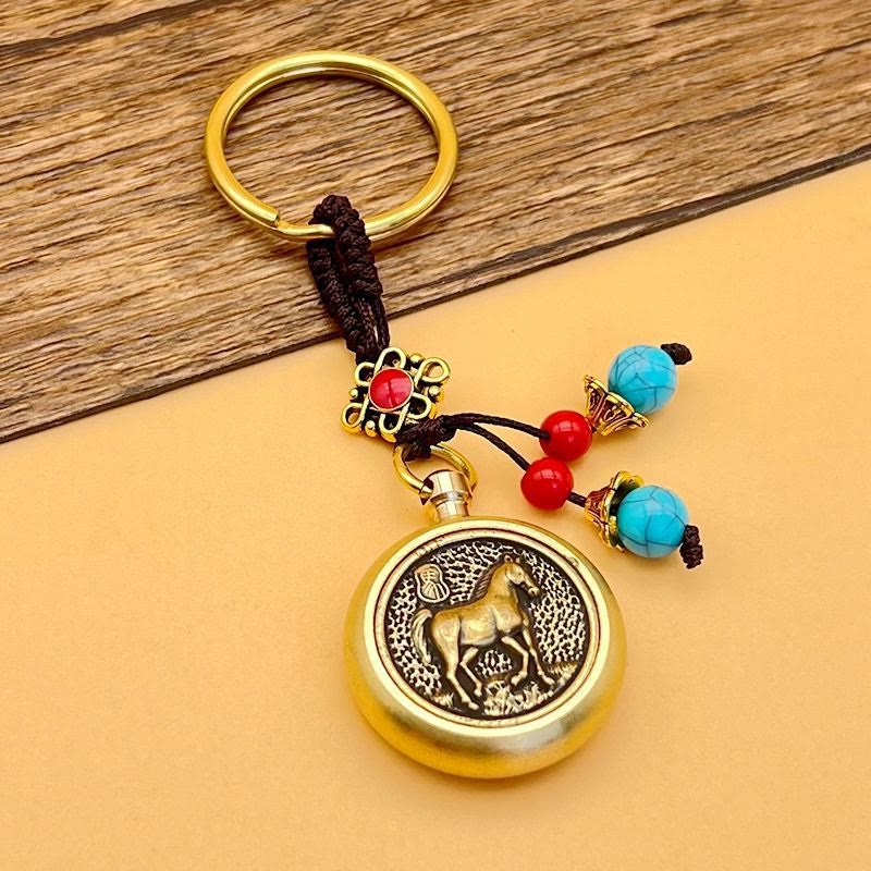 Buddha Stones "Hoping You Success and Good Luck" Year of the Horse Key Chain Includes Gift Message Card - image 5