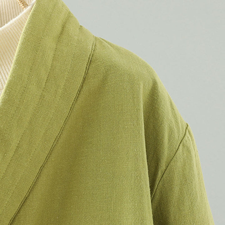 Buddha Stones Drawstring Zen Meditation Women's Long Sleeve Jacket - image 6