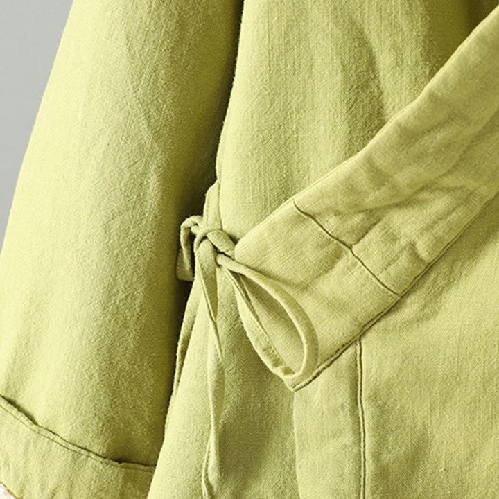 Buddha Stones Drawstring Zen Meditation Women's Long Sleeve Jacket - image 4