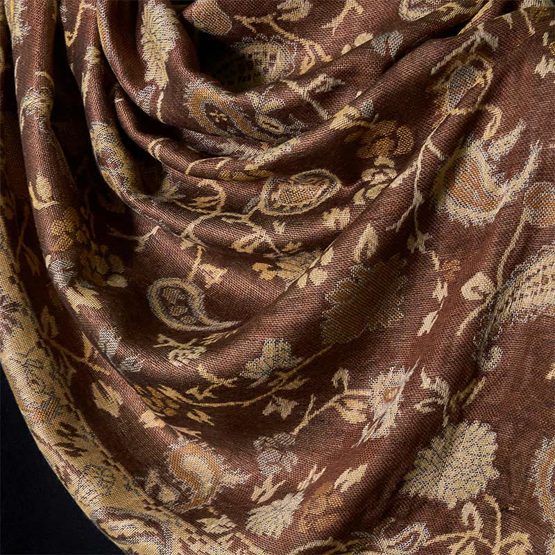 Buddha Stones Spring Cashew Flower Floral Pattern Tassel Soft Scarf Shawl - image 3