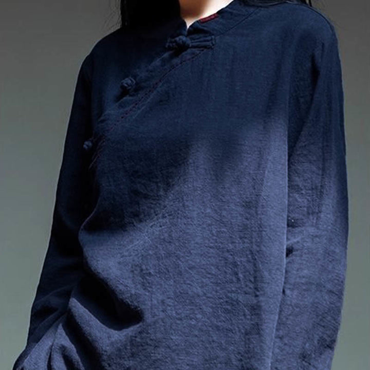 Buddha Stones Oblique Collar Knot button Loose Clothing - image 21