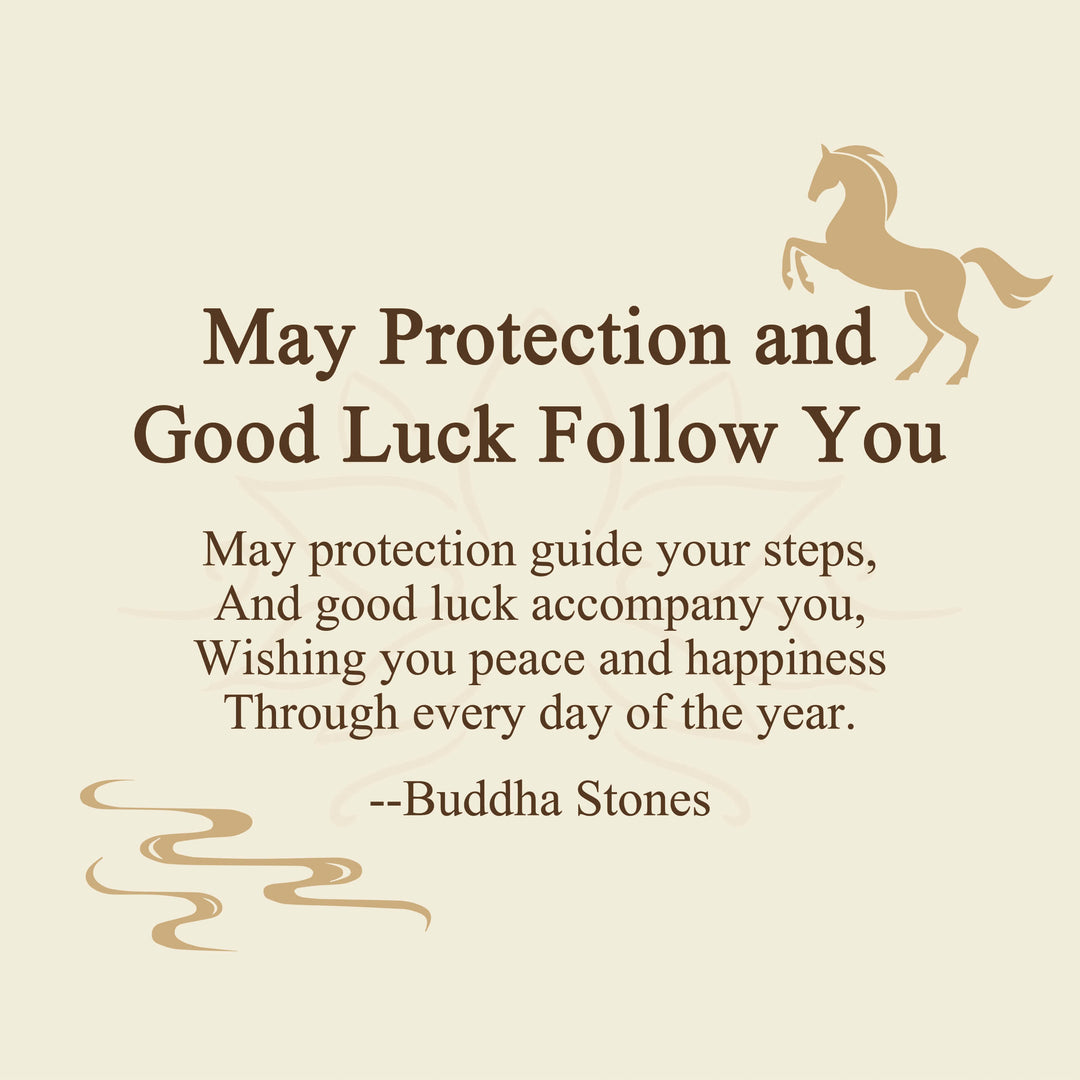 Buddha Stones "May Protection and Good Luck Follow You" Year of the Horse Includes Gift Message Card - image 2