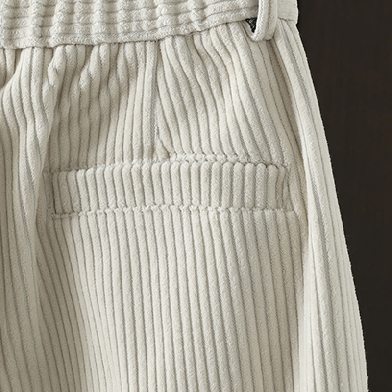 Buddha Stones Women's Winter Plain Corduroy Cotton High Waist Fleece-Lined Harem Pants With Pockets - image 5