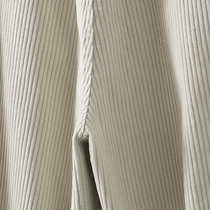 Buddha Stones Women's Winter Plain Corduroy Cotton High Waist Fleece-Lined Harem Pants With Pockets - image 8