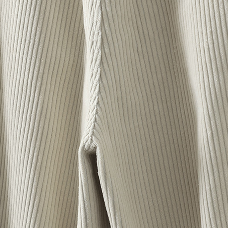 Buddha Stones Women's Winter Plain Corduroy Cotton High Waist Fleece-Lined Harem Pants With Pockets - image 8