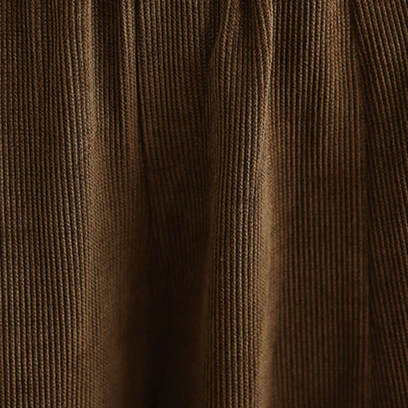 Buddha Stones Women's Fall Patchwork Plain Corduroy Harem Pants With Pockets - image 11