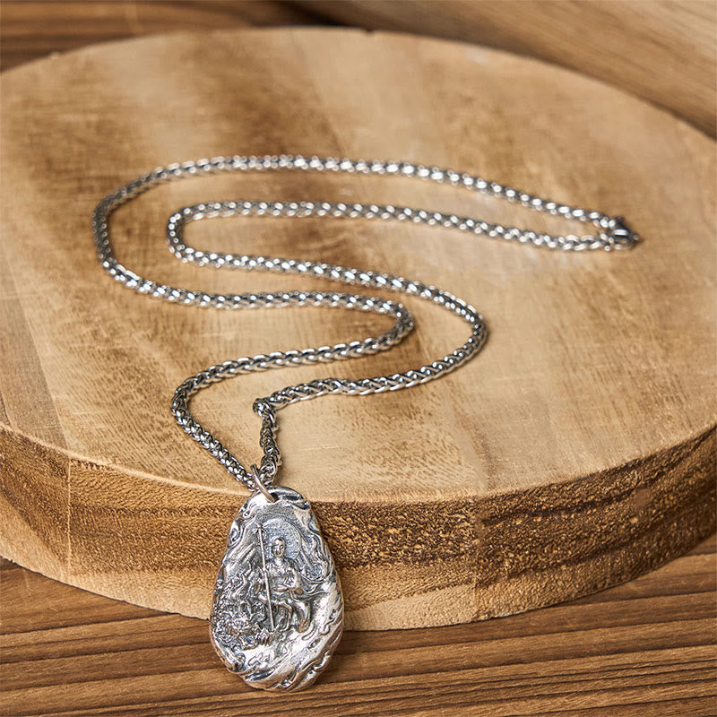 Buddha Stones Copper Kṣitigarbha Dizang Bodhisattva Compassion Pendant Necklace - image 10