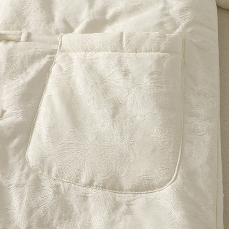 Buddha Stones Women's Solid Color Frog-Button Design Long Sleeve Cotton Jacket With Pockets - image 11