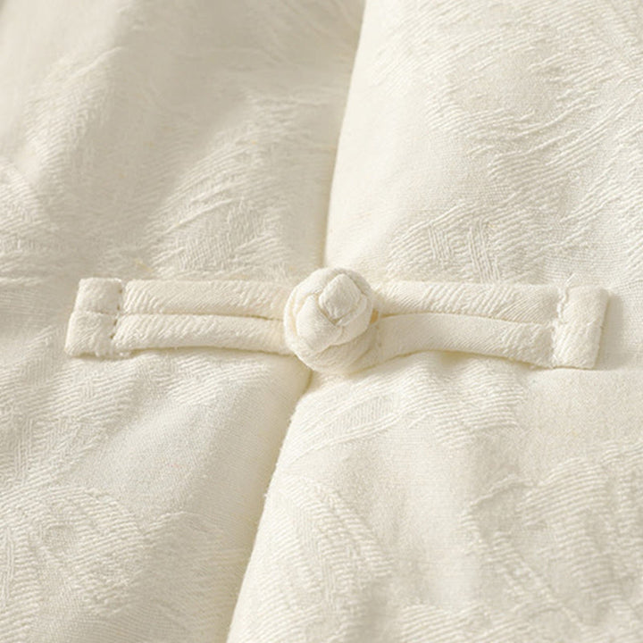 Buddha Stones Women's Solid Color Frog-Button Design Long Sleeve Cotton Jacket With Pockets - image 9