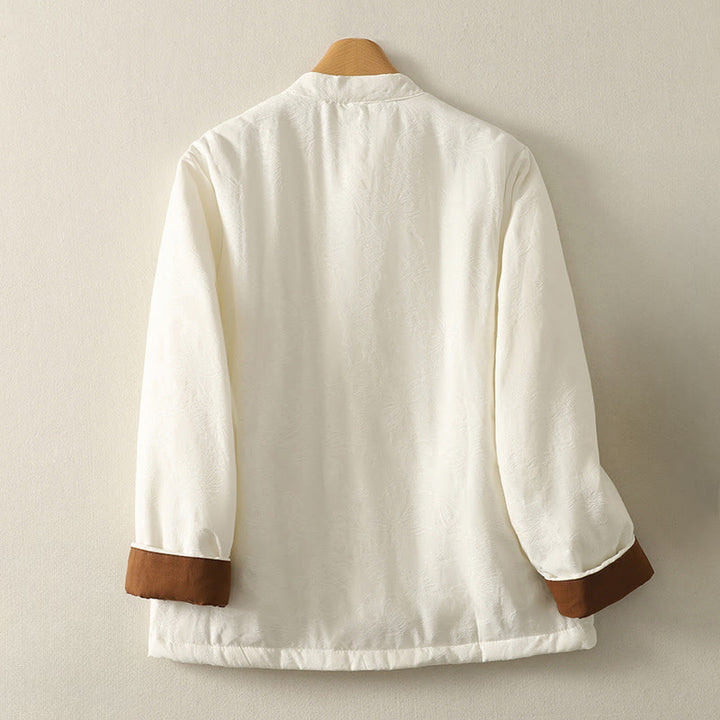 Buddha Stones Women's Solid Color Frog-Button Design Long Sleeve Cotton Jacket With Pockets - image 6