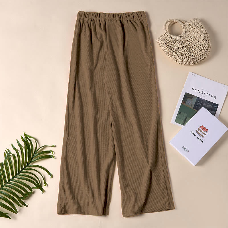 Buddha Stones Casual Corduroy Straight-leg Women's Pants With Pockets - image 1