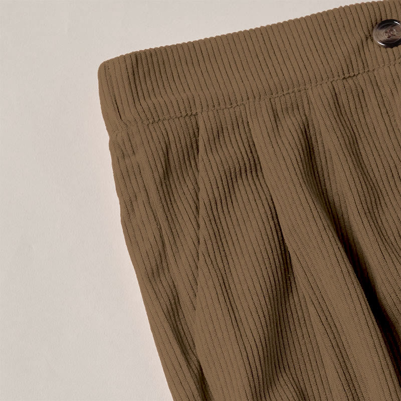 Buddha Stones Casual Corduroy Straight-leg Women's Pants With Pockets - image 4