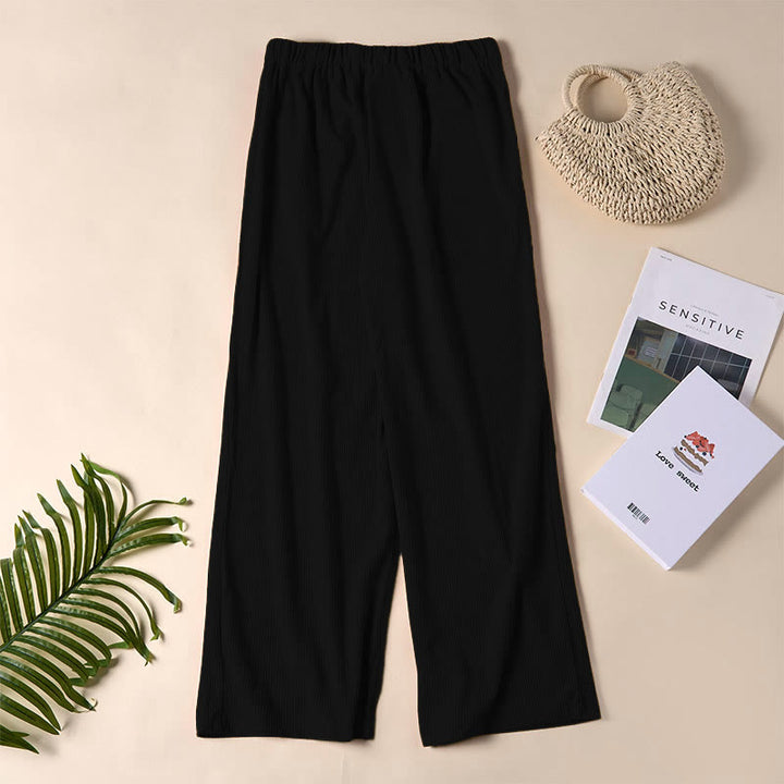 Buddha Stones Casual Corduroy Straight-leg Women's Pants With Pockets - image 8