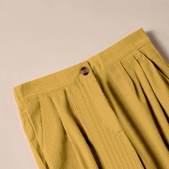 Buddha Stones Casual Corduroy Straight-leg Women's Pants With Pockets - image 26