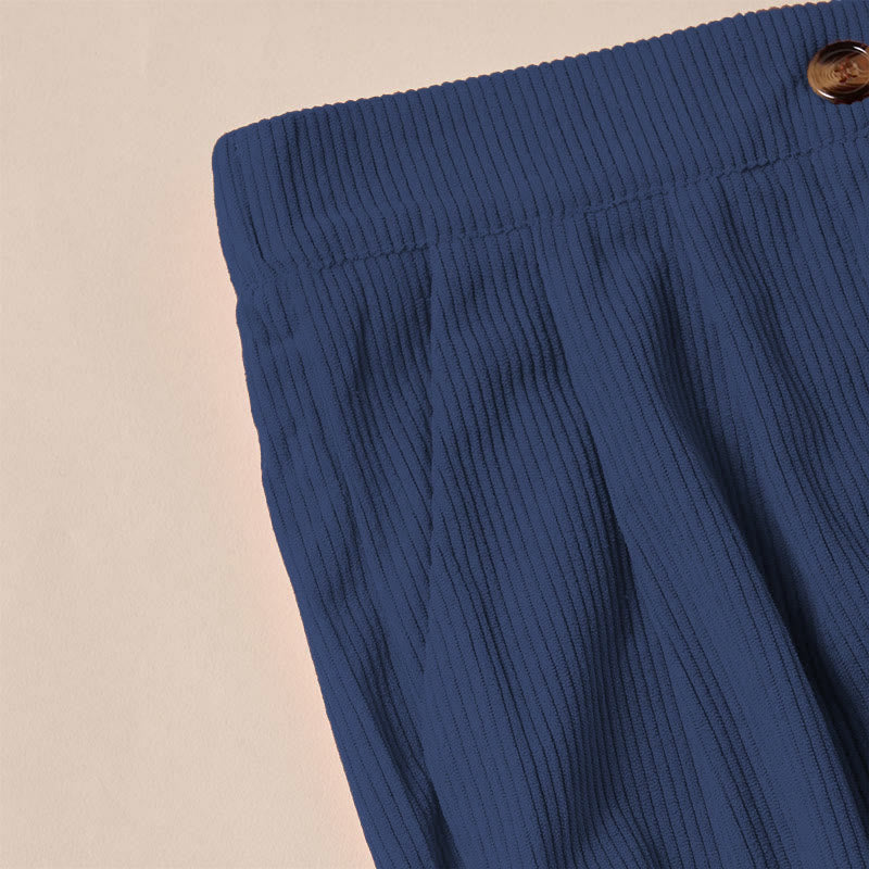 Buddha Stones Casual Corduroy Straight-leg Women's Pants With Pockets - image 31