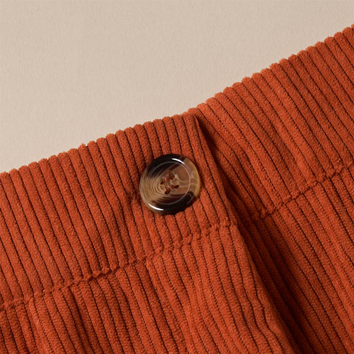 Buddha Stones Casual Corduroy Straight-leg Women's Pants With Pockets - image 32