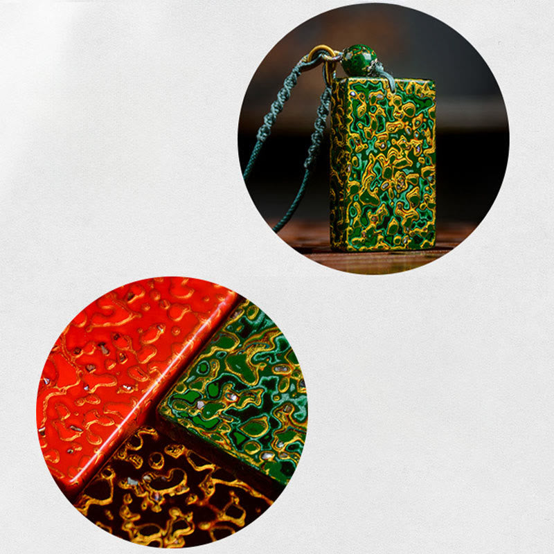 Buddha Stones Handcrafted Lacquer Craft Sandalwood Protection Pendant Necklace - image 21