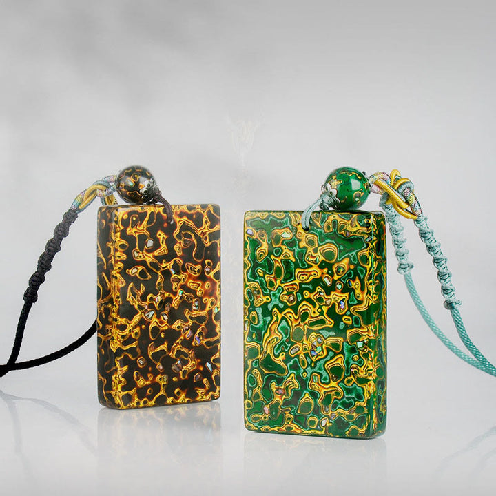 Buddha Stones Handcrafted Lacquer Craft Sandalwood Protection Pendant Necklace - image 22