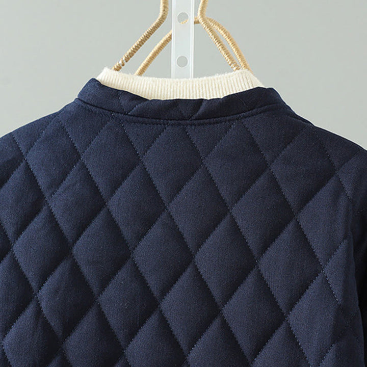 Buddha Stones Ethnic Frog-button Patchwork Women's Thickened Cotton Long Sleeve Jacket With Pockets - image 9