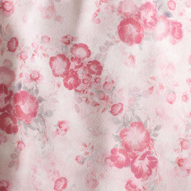 Buddha Stones Women's Commute LightPink Printing Floral Frog-buttons Cotton Long Sleeve Jacket - image 6