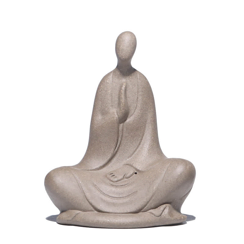 Buddha Stones Formless Buddha Prayering Ceramic Statue Zen Home Decoration 5*2.5*5.3cm - image 5