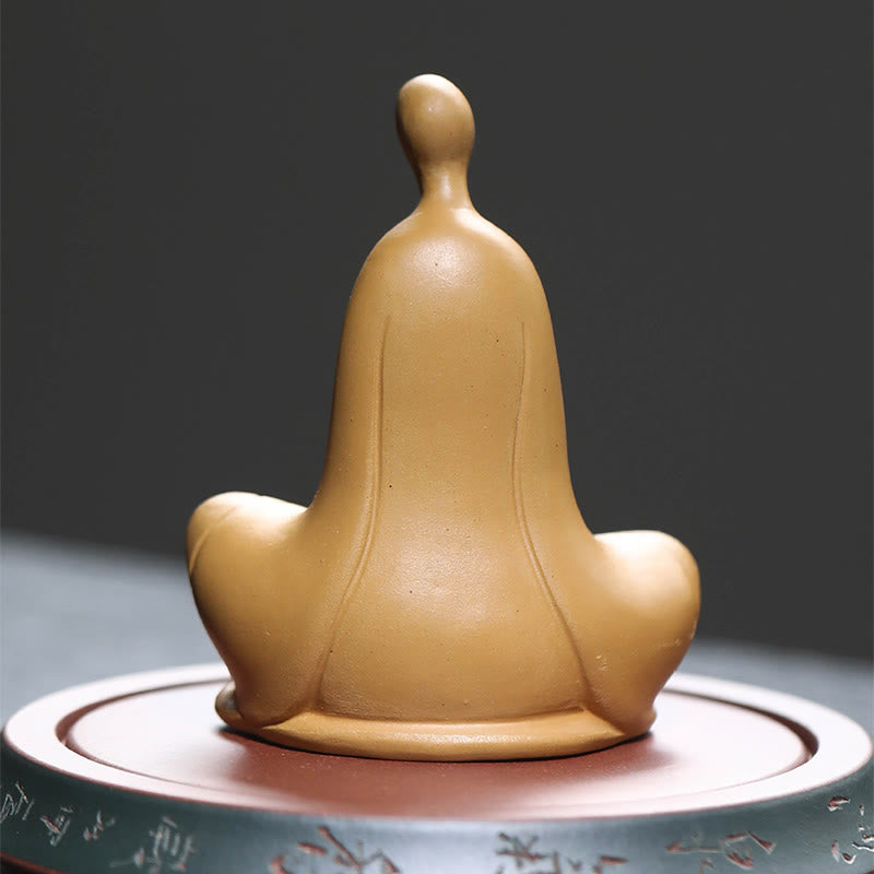 Buddha Stones Formless Buddha Prayering Ceramic Statue Zen Home Decoration 5*2.5*5.3cm - image 8