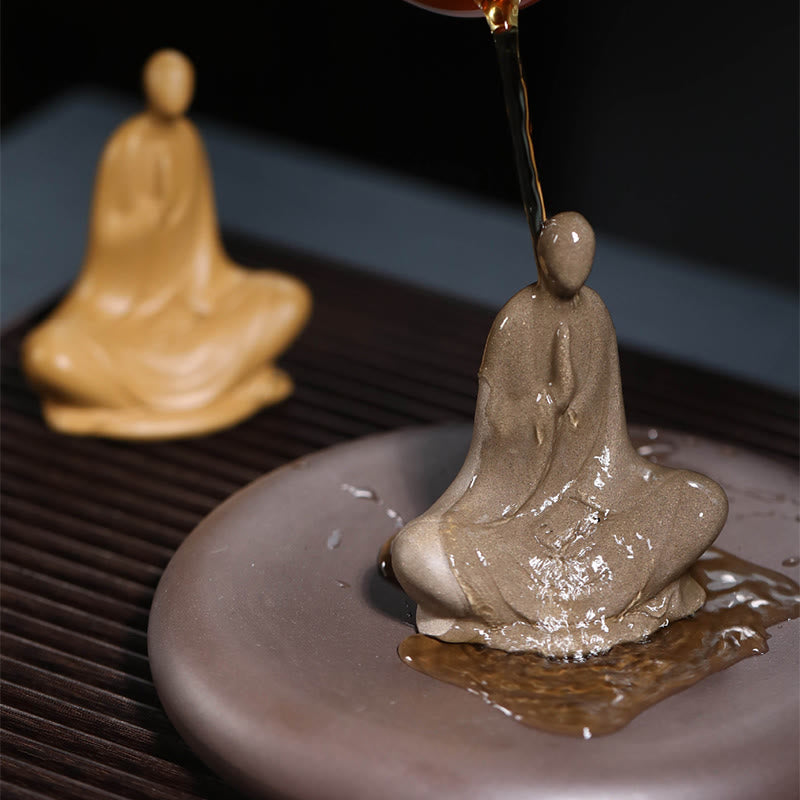 Buddha Stones Formless Buddha Prayering Ceramic Statue Zen Home Decoration 5*2.5*5.3cm - image 12