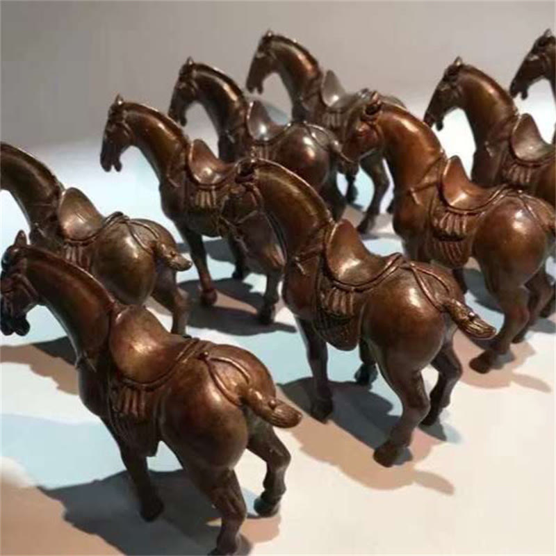 Buddha Stones Ancient Year of the Horse Alloy Home Decoration 7.5*2.6*7 cm - image 6