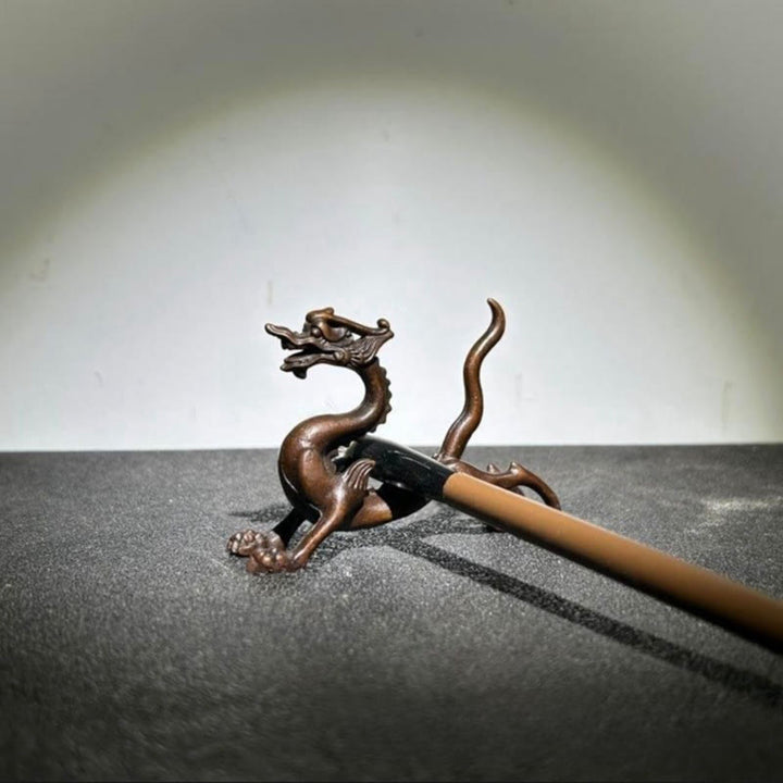 Buddha Stones Mini Dragon Alloy Luck Protection Home Decoration 7.6*2.5*5.4 cm - image 4