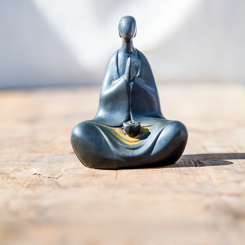 Buddha Stones Handmade Formless Buddha Iron Powder Rust Cast Resin Statue Decoration 11.5*9*6.5 cm - Buddha 11.5*9*6.5 cm - image 0