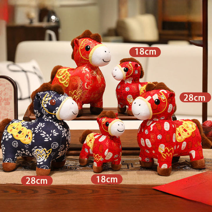 Buddha Stones Year of the Horse Copper Coins Plush Doll Home Decoration - image 22