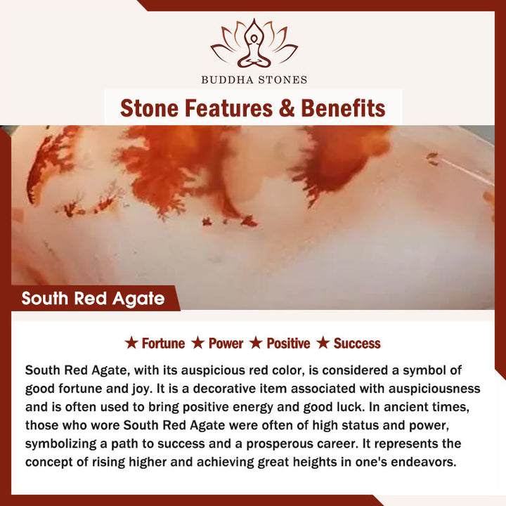 Buddha Stones Nine Tailed Fox South Red Agate Success Bracelet - image 8