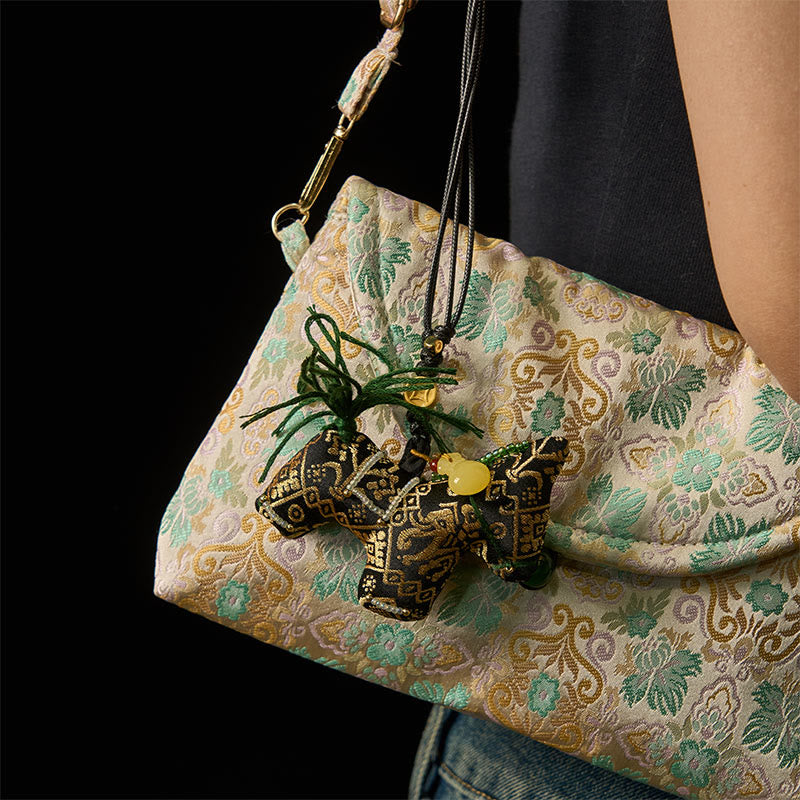 Buddha Stones Year of the Horse Zhuang Brocade Silk Wishes You Good Luck Hanging Decoration - image 4