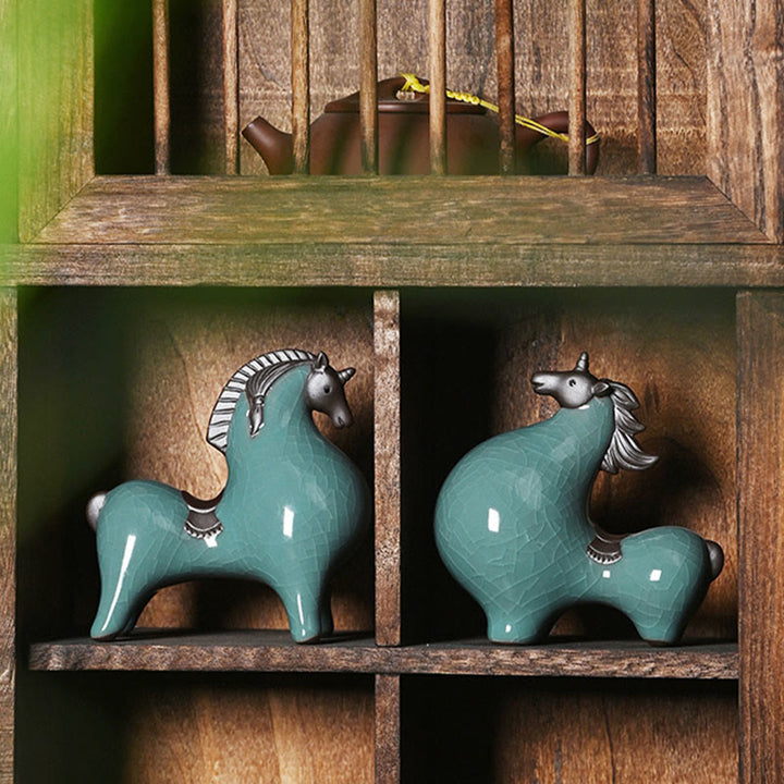 Buddha Stones Year Of The Horse Ceramics Freedom Desktop Home Decoration - image 22
