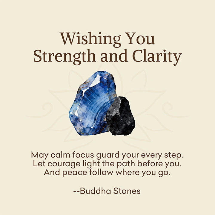Buddha Stones "Wishing You Strength and Clarity" Blue Tiger Eye Bracelet Includes Gift Message Card - image 2