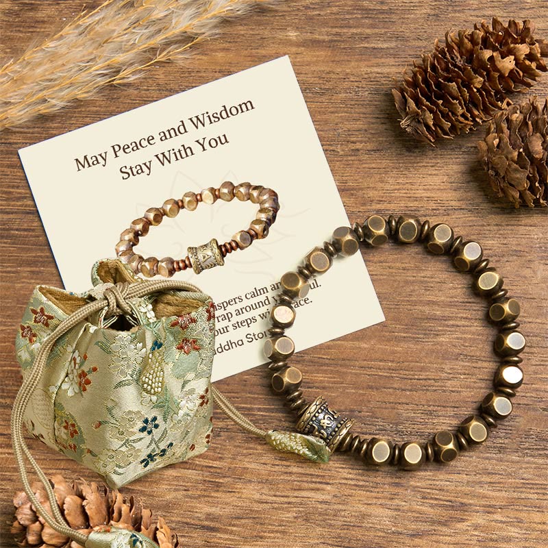 Buddha Stones "Wishing You Balance and Strength" Brass Amulet Bracelet Includes Gift Message Card - 20-21cm - Deluxe Gift Bag (+$9.59) - image 10