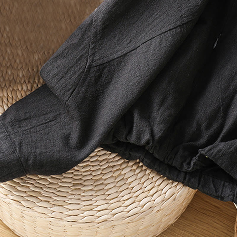 Buddha Stones Women's Cotton Zipper Design Double Layer Long Sleeve Jacket With Pockets - image 8