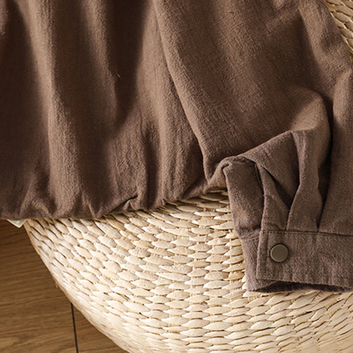 Buddha Stones Women's Cotton Zipper Design Double Layer Long Sleeve Jacket With Pockets - image 27