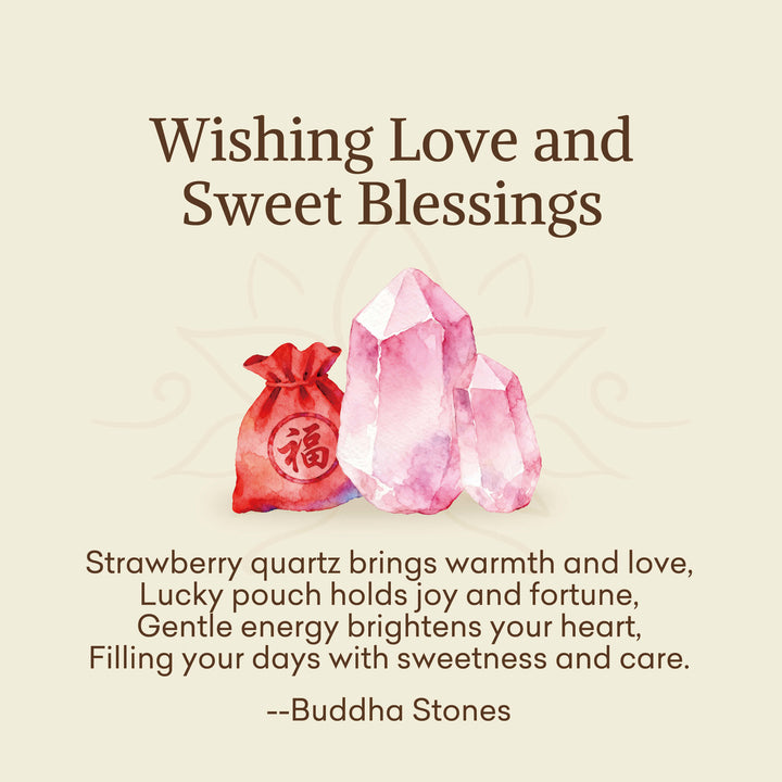 Buddha Stones "Wishing Love and Sweet Blessings" Quartz Bracelet Includes Gift Message Card - image 2