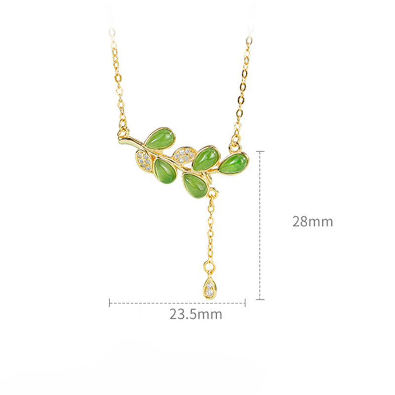 Buddha Stones 925 Sterling Silver Leaves Engraved Green Jasper Protection Bracelet Bangle - image 12