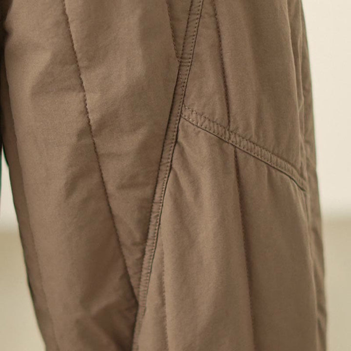Buddha Stones Winter Plain High Waist Women's Harem Thermal Elastic Waist Pants With Pockets - image 18
