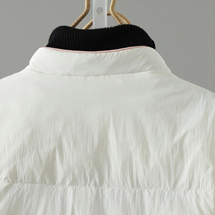 Buddha Stones Peach Blossom Embroidery Frog-Button Long Sleeve Thermal Women's Jacket With Pockets - image 18