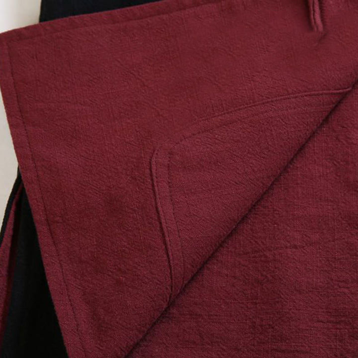 Buddha Stones Spring Chinese Reversible Men's Frog-Button Cotton Long Sleeve Jacket - image 7