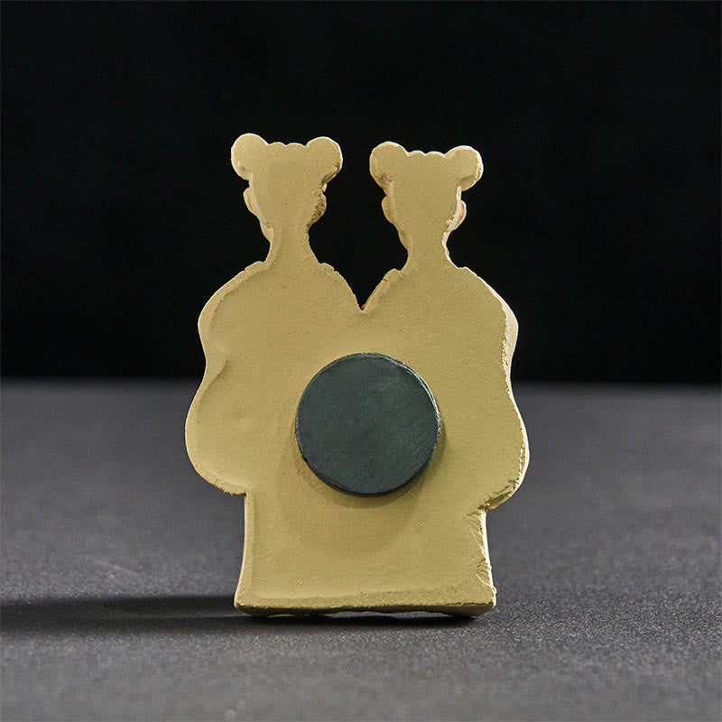 Buddha Stones FU Dogs Twins Buddha Square Ding Design Refrigerator Fridge Magnet Home Decoration - image 9