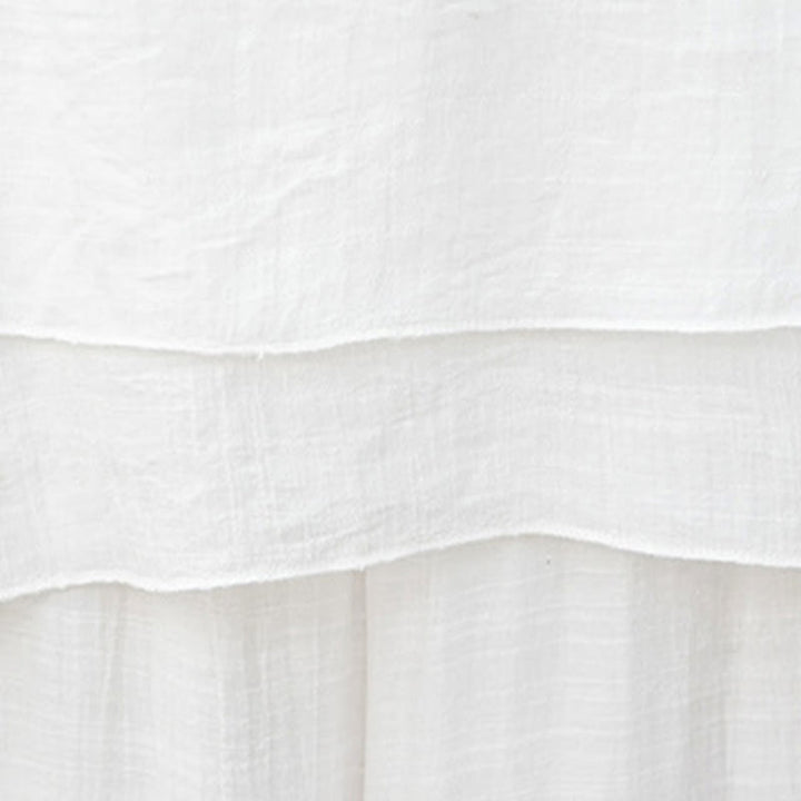 Buddha Stones 2Pcs White Long Sleeve V-Neck Shirt Wide Leg Pants Meditation Women's Set - image 13