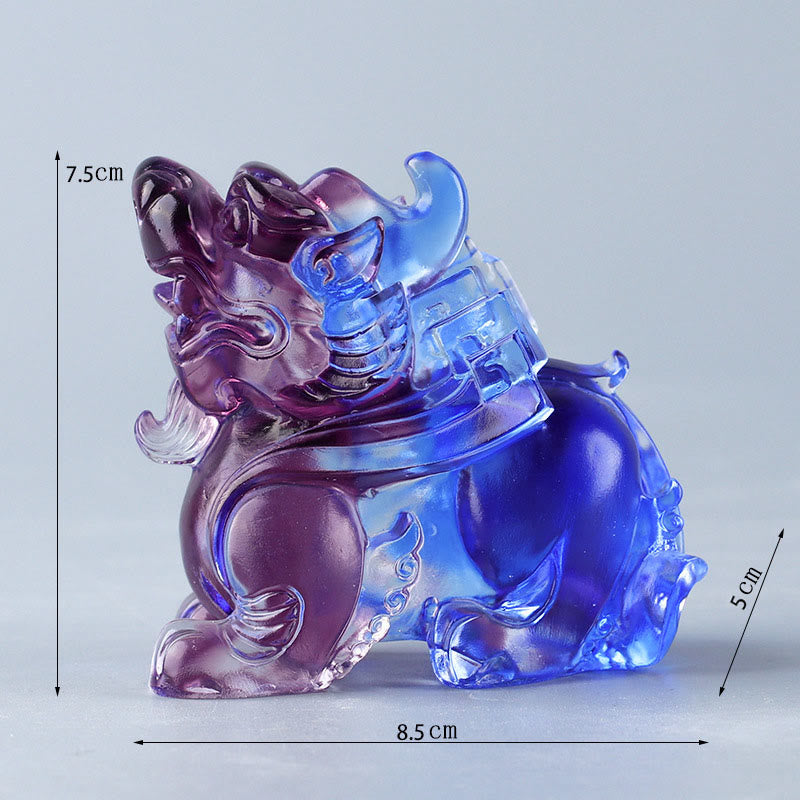 Buddha Stones Liuli Crystal Pixiu Wealth Luck Home Decoration - image 3