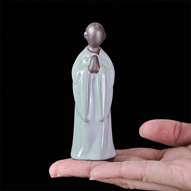 Buddha Stones Meditation Monk Ceramic Statue Serenity Home Decoration - image 15