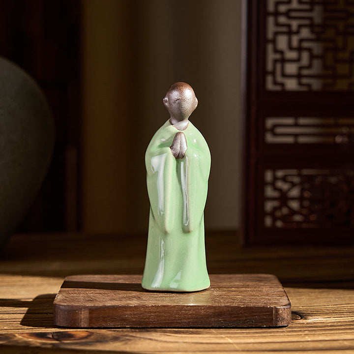 Buddha Stones Meditation Monk Ceramic Statue Serenity Home Decoration - image 36