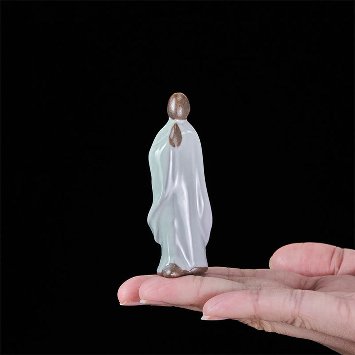 Buddha Stones Meditation Monk Ceramic Statue Serenity Home Decoration - image 23